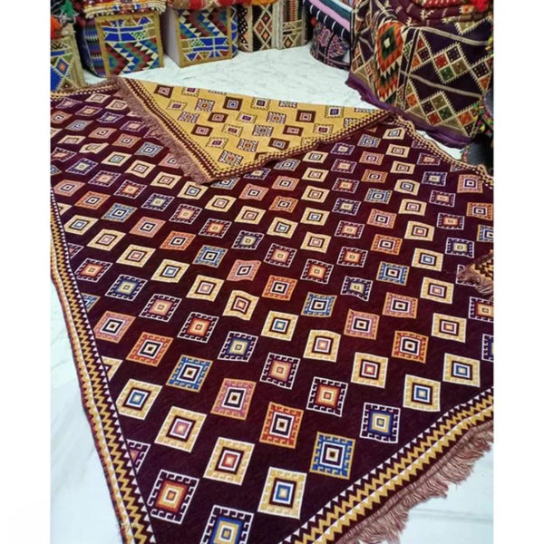 Handmade double face rug - 200x140cm - LUS-349