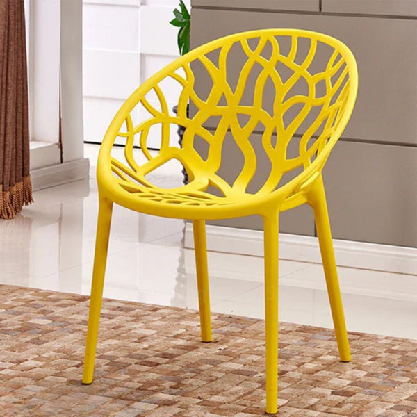 Harf plastic chair of the finest types of plastic and the least impact on the environment - yellow