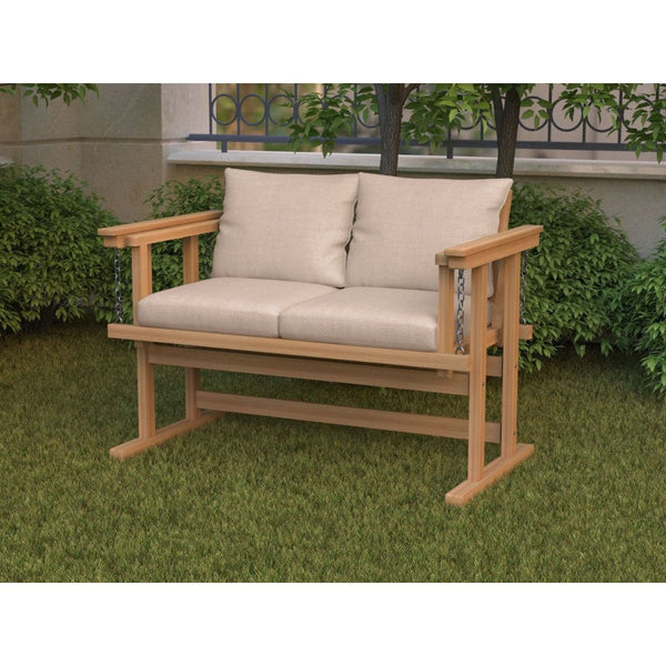 كنبة هزاز خشب زان احمر - OBG-016