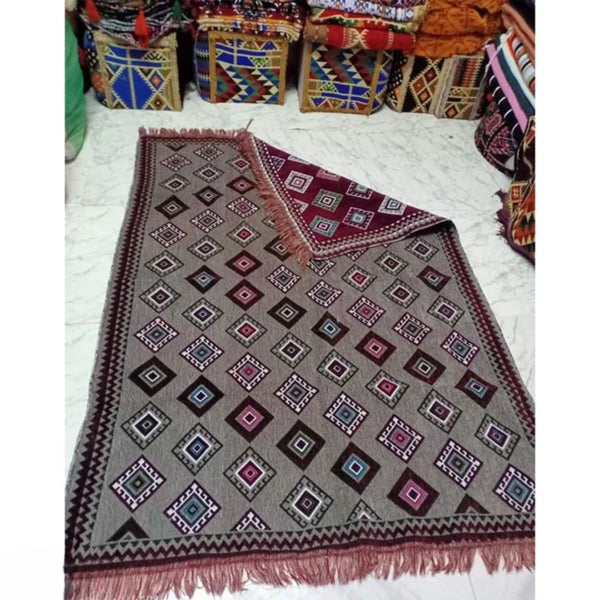 Handmade double face rug - 200x140cm - LUS-342