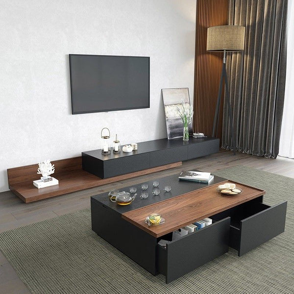 Olivera MDF wood coffee table and TV table set