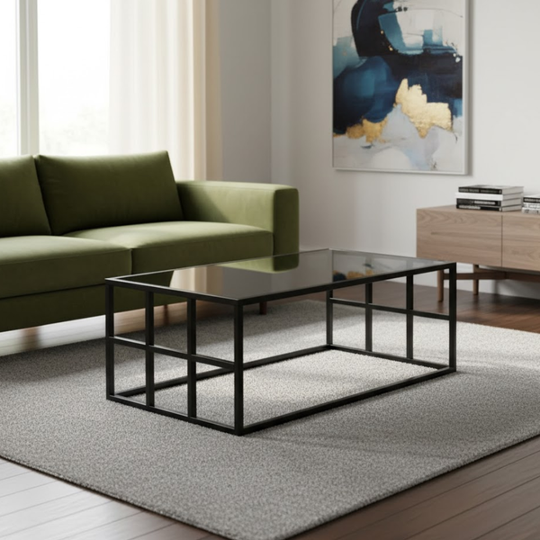 ترابيزة قهوة استيل مطلي – سطح زجاج فاميه 6 مم – تصميم عصري فاخر – موديل ZSL-022