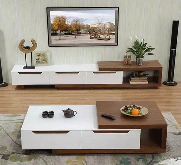 TV and coffee table made of treated Spanish MDF wood - OFS-036