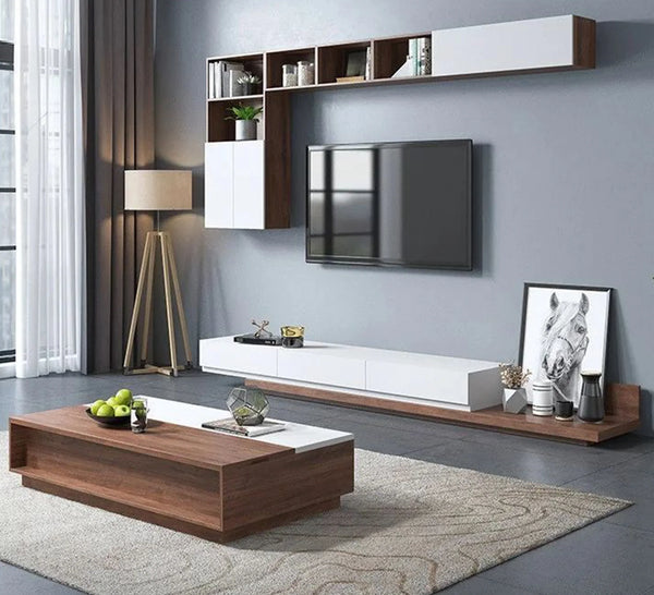 TV table and coffee table from treated Spanish MDF wood - OFS-021