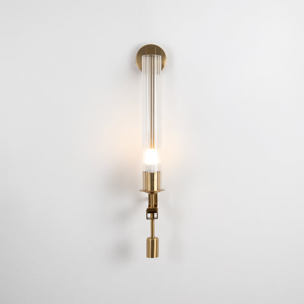Wall sconce metal and transparent glass model WDD-055 – Elegant modern design from Oscar Furniture