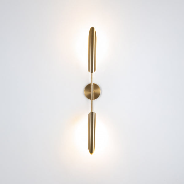 Double Metal Wall Sconce in Gold Color Model WDD-058 – Luxury Design with Modern Lighting from Oscar Furniture