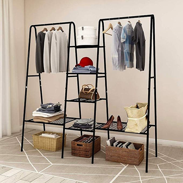 Steel and wood clothes rack - SRS-043