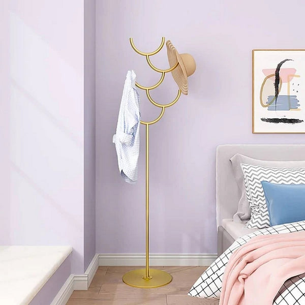 Foundry iron clothes rack, electrostatic paint in golden color