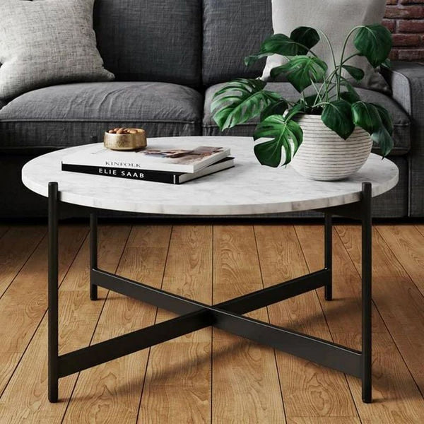 illy coffee table, 80 * 45, black marble