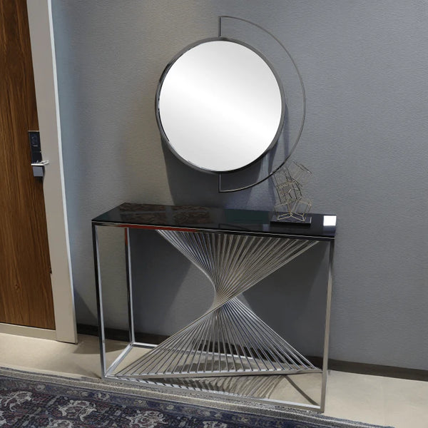 Stainless Steel Console and Mirrors - ORX-082