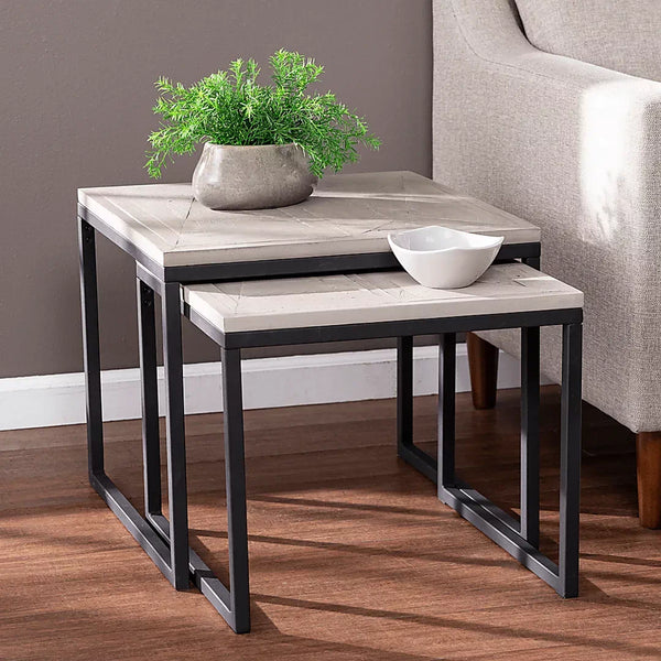 Porsha side table, iron, electrostatic paint