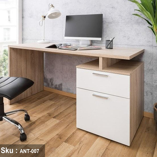 Barrel Mdf Wood Desk