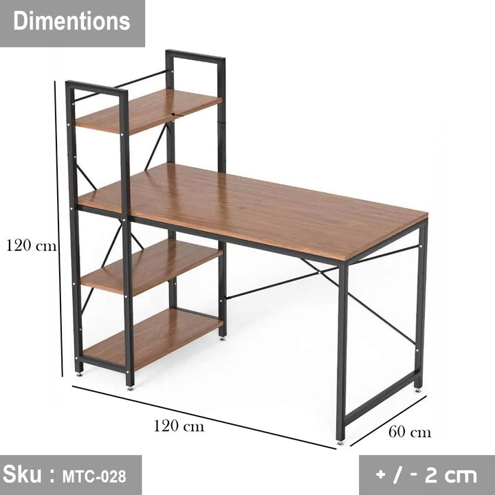 مكتب خشب ملامين -  MTC-028 - 120cmX120cm - اللون بني  - اوسكار رتان