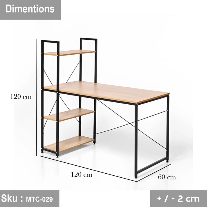 مكتب خشب ملامين -  MTC-029 - 120cmX120cm - اللون بيج - اوسكار رتان