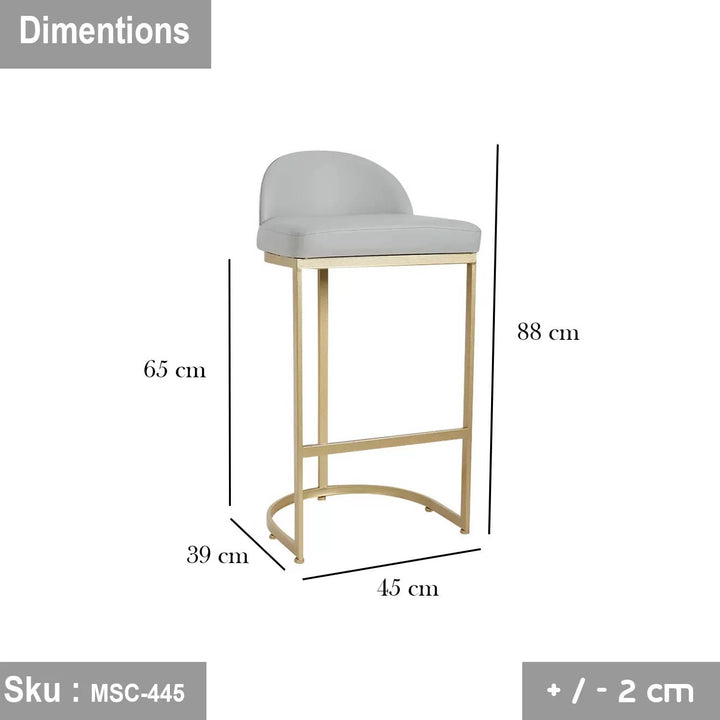 كرسي بار قماش جلد-  MSC-445 - 39cmX45cm - اوسكار رتان