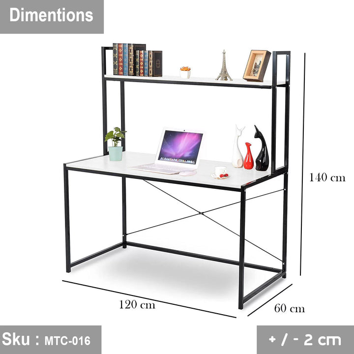 مكتب خشب ملامين -  MTC-016 - 120cmX140cm - اللون الابيض - اوسكار رتان