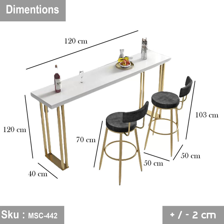 طقم بار رخام تركي  - MSC-442 - 103cmX50cm  - اوسكار رتان