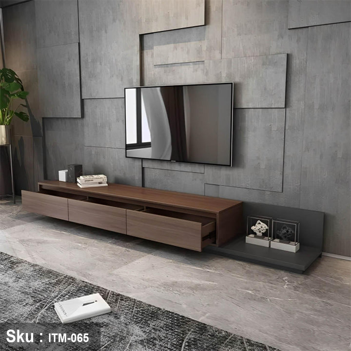 ترابيزة تليفزيون خشب MDF عالي الجودة - 250cmX40cm - ITM-065 - اوسكار رتان