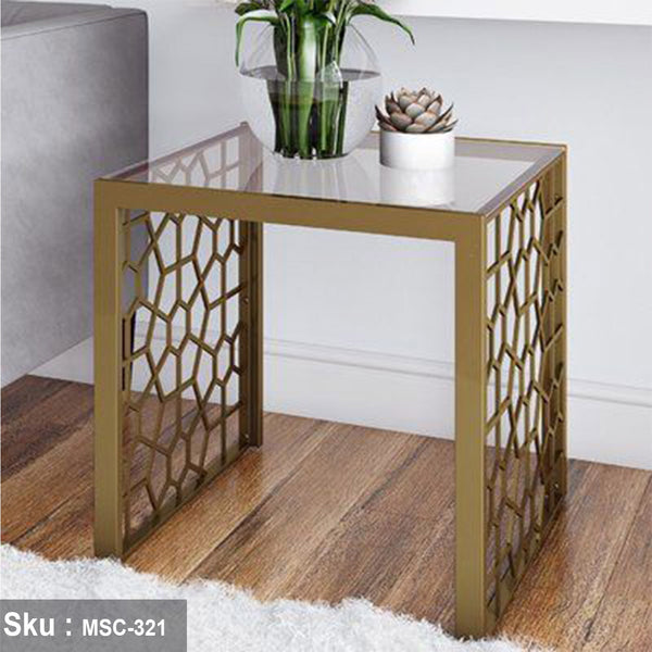 تيريسا ترابيزة جانبية  45 * 50 زجاج - اوسكار رتان