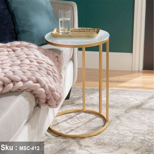 جوسا ترابيزة جانبية 50 * 40 رخام  - اوسكار رتان