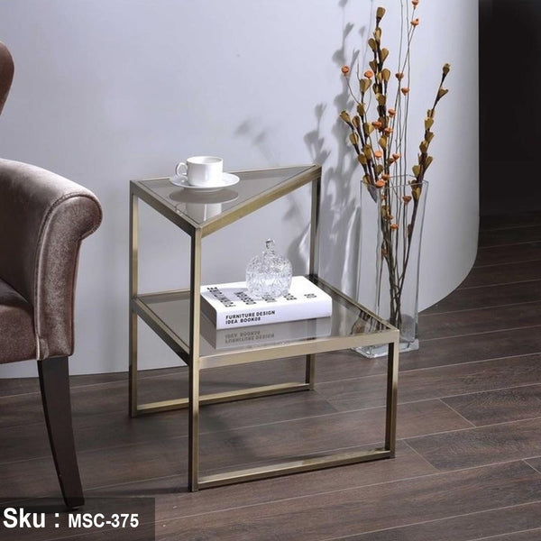 جينيفرا ترابيزة جانبية 50 * 45 زجاج - اوسكار رتان