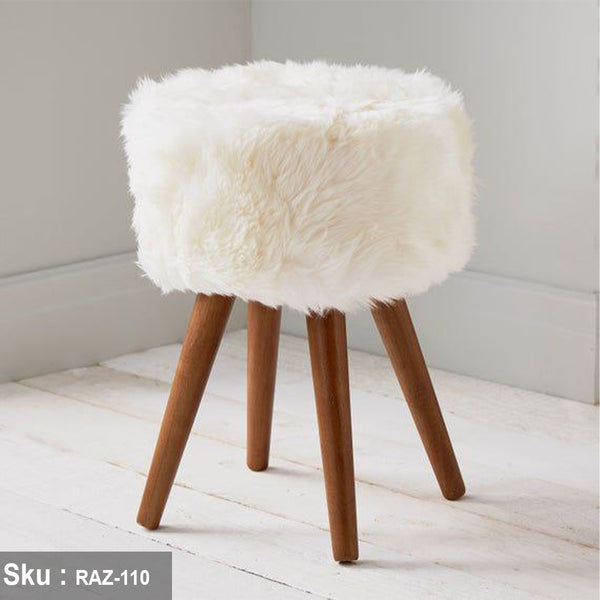 رافين كرسى فرو رجول خشب زان  55 * 30  - اوسكار رتان