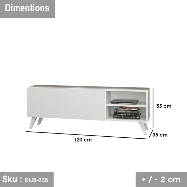 لافورا وحدة تليفزيون  مع رف 120 * 55   خشب MDF - اوسكار رتان