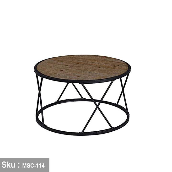 لشبونة ترابيزة قهوة  80 * 45  خشب MDF - اوسكار رتان