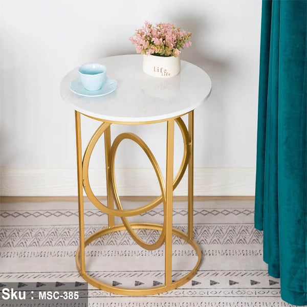 لمارا ترابيزة جانبية 50 * 40 رخام  - اوسكار رتان