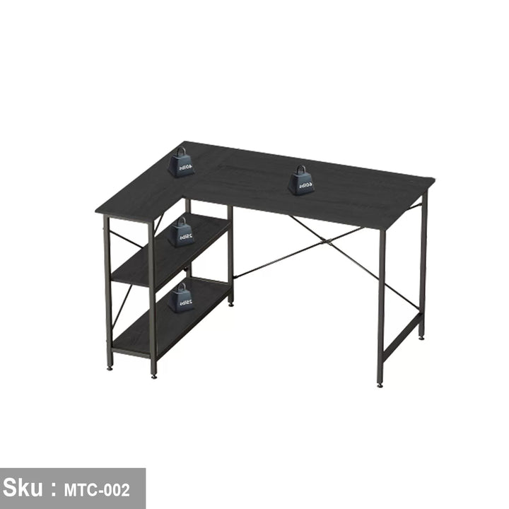 مكتب خشب ملامين -  MTC-002 - 120cmX90cm - اللون الاسود  - اوسكار رتان