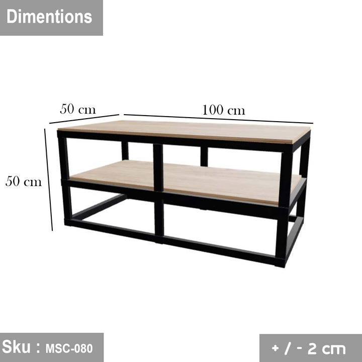 نيفار ترابيزة قهوة   100 * 50 خشب MDF - اوسكار رتان