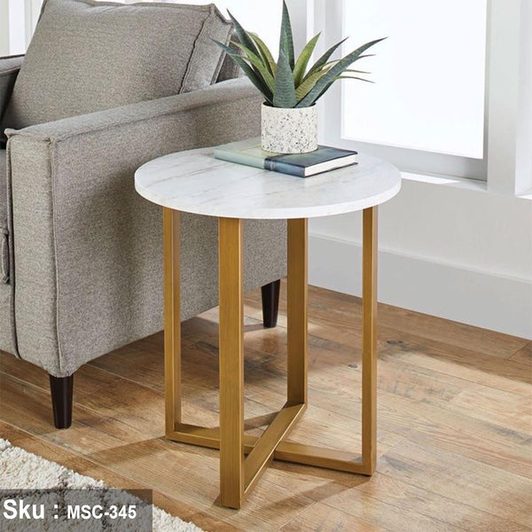 ثريسا ترابيزة جانبية 50 * 40 رخام  - اوسكار رتان